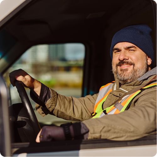 Driver delivering products from The Warehouse